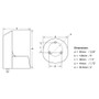 Hella Marine NaviLED PRO Deck Mount Adaptor, Horizontal Surface Mount, 128 x 90 x 90mm, UV/Saltwater/Impact-Resistant Acrylic, Cable Gland Space