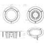 Lumitec Shadow Flush Mount LED Down Light, 10-30V DC, IP67, 3.5 in Diameter, 2 in Cutout, 1.1 in Depth