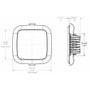 Lumitec Square Mirage LED Down Light, 10-30V, IP67, 2 in Cutout, Flush Mount