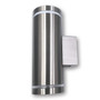 Mega LED - Amalfi Outdoor Wall Light - For 2 x MR16 or 2 x GU10 LED Bulbs, Stainless Steel Housing