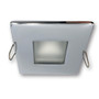 Mega LED - Anafi Square Downlight Fixture - For G4 LED Bulb Chromed Brass Trim And Frosted Glass