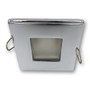 Mega LED - Anafi Square Downlight Fixture - For G4 LED Bulb Chromed Brass Trim And Frosted Glass