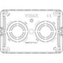 Vimar 3-Module Flush Mounting Box, Masonry Walls, Glow Wire 960C