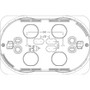 Vimar 3-Module Flush-Mount Box, For Eikon/Idea/Arke/Plana, For Hollow Walls, Light Blue, 68 mm Cutout, Glow Wire 850C
