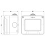 Vimar IP55 3-Module Surface Enclosure, For Eikon Arké Plana, 3pk - Apollo Lighting