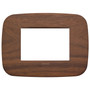 Vimar Arké Round Cover Plate, 3-Module, Solid Wood