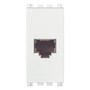 Vimar Arké RJ12 Phone Jack, 6-Position 6-Conductor, Screw Terminals