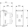 Vimar Arké SICURY Socket Outlet, 2P+E, 15A, 127V, American and Saudi Arabian Standards