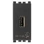 Vimar Arké USB Charging Outlet, 120-240V AC, 1 Module