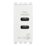 Vimar Arké USB Charging Outlet, 120-240V AC, 1 Module