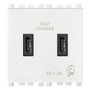 Vimar Arké USB Charging Outlet, 5V, 2 Modules, 50/60 Hz