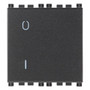 Vimar Arké 19015 2-Pole 1-Way Rocker Switch, 16AX, 250V, IP40, Flush-Mount, Lightable, Replaceable Button