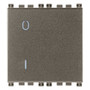 Vimar Arké 19015 2-Pole 1-Way Rocker Switch, 16AX, 250V, IP40, Flush-Mount, Lightable, Replaceable Button