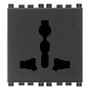 Vimar Arké SICURY Multistandard Socket Outlet, 2P+E, 13A, 250V, 2 Modules