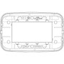 Vimar Arké Round Cover Plate, 4-Module, Solid Wood