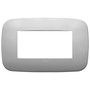 Vimar Arké 19684 Round Cover Plate, 4 Module, Metal - Apollo Lighting