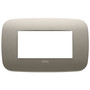 Vimar Arké 19684 Round Cover Plate, 4 Module, Metal