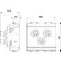 Vimar - Idea 16333 Socket Outlet - 3 RCA Connectors, Screw Terminals, IP20, Plastic - Apollo Lighting
