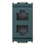 Vimar Idea Double RJ11 Phone Socket, 6P4C, Screw Terminals, IP20