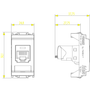 Vimar Netsafe RJ45 Cat5e Socket Outlet, Panduit MINI-COM, T568A/B