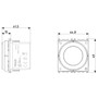 Vimar Smart Clima Rotary Dial Thermostat, For Linea/Eikon/Arké/Plana Cover Plates, For Idea Mounting Frame 16723, 100-240V, 5(2)A Relay Output, Heat/Cool On/Off, White LED Display, IP30, 2-Module, Grey Housing