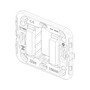 Vimar Idea 17086 1-Module Mounting Frame, For 60 mm or 56x56 mm Flush Boxes, For 09971 Surface Boxes, Smooth Front, Without Screws, Thermoplastic - Apollo Lighting