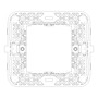 Vimar Idea 2-Reduced-Module Mounting Frame With Claws, For 60mm Round Flush or 09971 Surface Box
