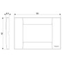 Vimar Idea Classica Cover Plate, 3-Module, Clamp Mounting - Apollo Lighting