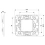 Vimar IDEA RF Device Mounting Frame, 2-Module, For Ocean/Bluetooth/ZigBee Radio Controls
