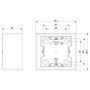 Vimar 09971 Surface Mounting Box, For Idea/Eikon/Plana, 1-2M, 43.5 mm Deep - Apollo Lighting