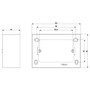 Vimar 09975 Surface Mounting Box, For Eikon/Idea/Plana, 3-Module, 43.5 mm Depth, IP20, Halogen-Free Plastic, 20/25 mm Conduit Inlets, 4 Inlets