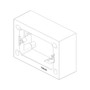 Vimar 09975 Surface Mounting Box, For Eikon/Idea/Plana, 3-Module, 43.5 mm Depth, IP20, Halogen-Free Plastic, 20/25 mm Conduit Inlets, 4 Inlets