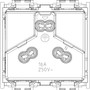 Vimar Idea SICURY Chinese Standard Socket Outlet, 2P+E, 16A 250V, 2 Modules, IP20