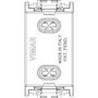 Vimar Idea 2P USA+EU SICURY Socket Outlet, 4.8mm Pins, 250V, IP20