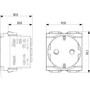 Vimar Idea German SICURY Socket Outlet, 2P+E, 16A 250V, IP20, 2 Reduced Modules