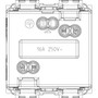 Vimar Idea German SICURY Socket Outlet, 2P+E, 16A 250V, IP20, 2 Reduced Modules
