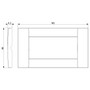 Vimar Idea Classica 4-Module Cover Plate, Clamp Mounting