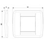 Vimar Idea Rondo Cover Plate, 1-2 Module, Die-Cast Metal, Clamp Mounting