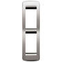 Vimar IDEA Rondò Cover Plate, 2-Module, Die-Cast Metal, Panel Mount