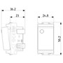 Vimar Idea 2-Way Rocker Switch, 1P 16 AX 250 V, IP40, Luminous