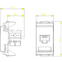 Vimar Netsafe 16359 RJ45 Socket Outlet, T568A/B Wiring, 8-Contact