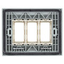 Vimar Idea/8000 IP55 Cover, 3-Module, 3 Adaptors Included