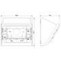Vimar Idea 3-Module Table Mounting Box, For Classica Cover Plate, IP20