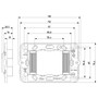 Vimar Idea 2-Module Mounting Frame, For 3-Module Boxes, 60 mm Fixing Centres, Without Screws - Apollo Lighting