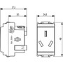 Vimar Idea SICURY Argentinian Socket Outlet, 2P+E, 10A, 250V, IP20