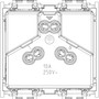 Vimar Idea Australian Socket Outlet, AS/NZS 3112, 2P+E, 10A 250V, IP20, 2 Modules, SICURY