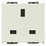 Vimar Idea 2P+E English SICURY Socket Outlet, 13A 250V, 2 Modules, IP20