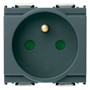 Vimar Idea SICURY French Standard Socket Outlet, 2P+E, 16A, 250V, 2 Modules, IP20 - Apollo Lighting