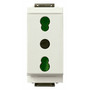 Vimar Idea Italian Standard P17/11 Socket Outlet, 2P+E, 16A, 250V, Reduced Module, SICURY, IP20 - Apollo Lighting