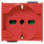 Vimar Idea SICURY Universal Socket Outlet, 2P+E, 16A, 250V, P40 Italian Standard, 2 Modules, IP20 - Apollo Lighting
